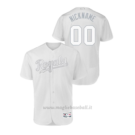 Maglia Baseball Uomo Kansas City Royals Personalizzate 2019 Players Weekend Autentico Bianco